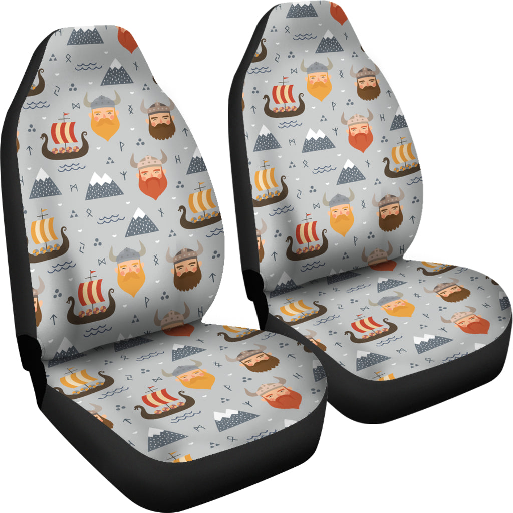 Vikings Print Design LKS307 Car Seat Covers