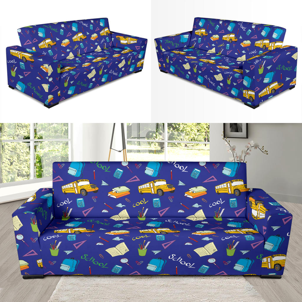 School Bus Print Design LKS307 Sofa Slipcover