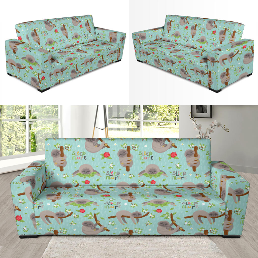 Sloth Print Design LKS305 Sofa Slipcover