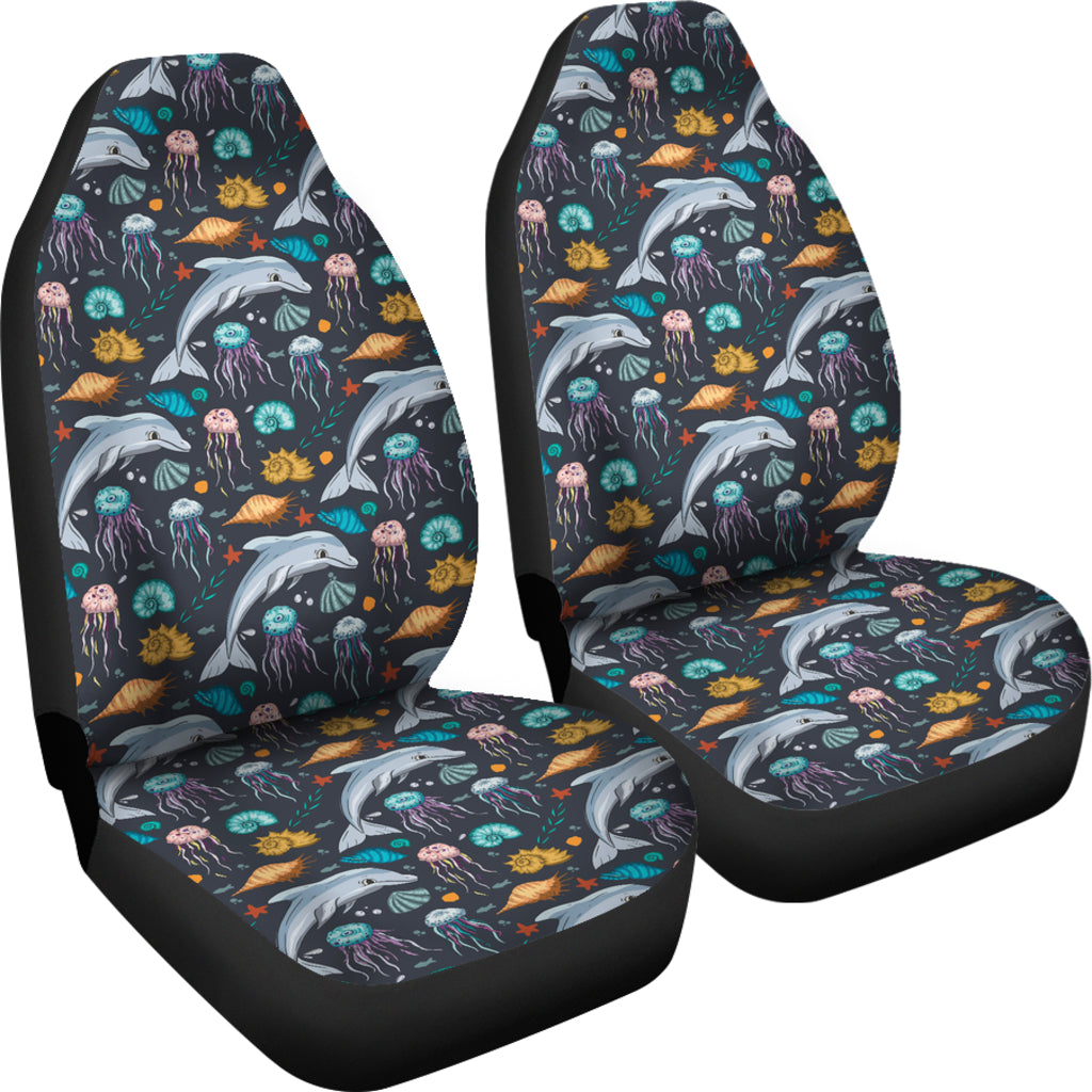 Underwater Dolphin Print Design LKS304 Car Seat Covers