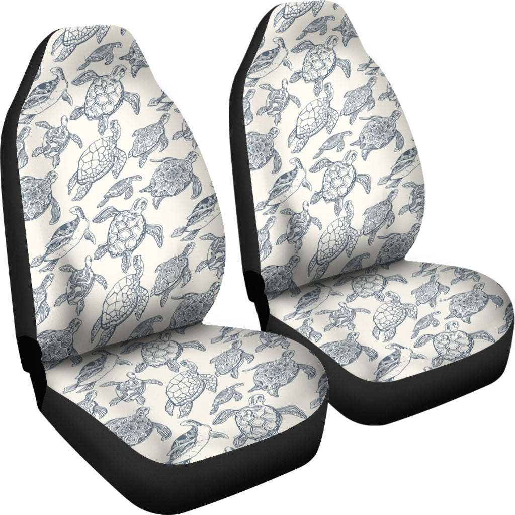 Sea Turtle Print Design LKS304 Car Seat Covers