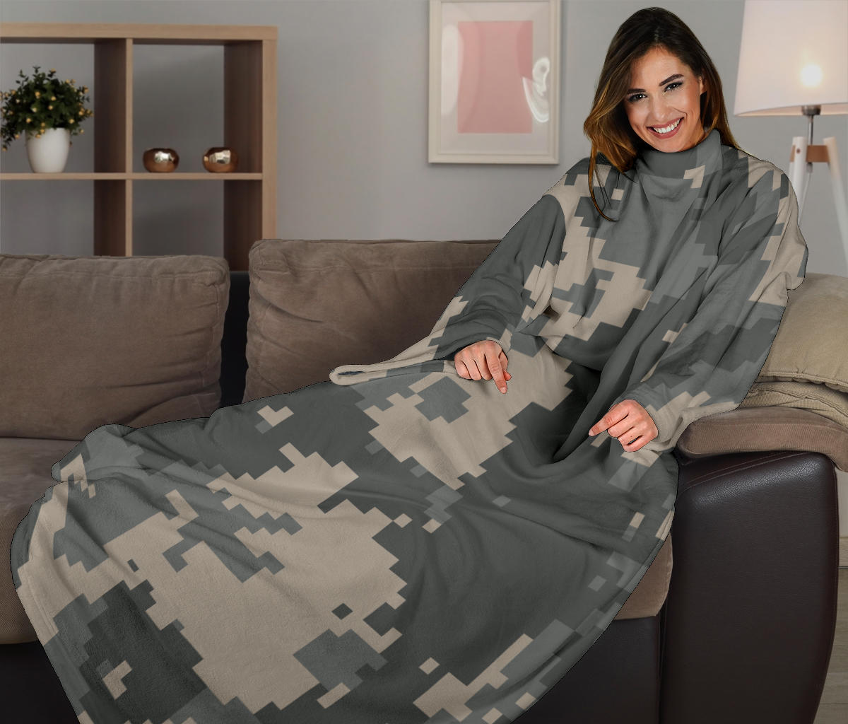 ACU Digital Camouflage Adult Sleeve Blanket