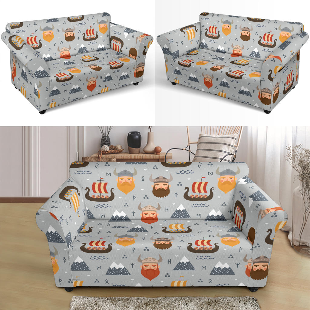 Vikings Print Design LKS307 Loveseat Couch Slipcover
