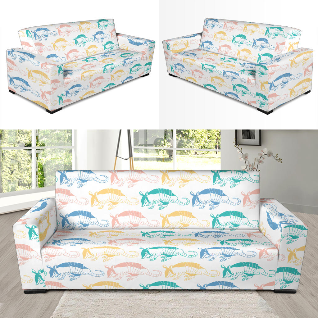 Armadillo Pattern Print Design 05 Sofa Slipcover
