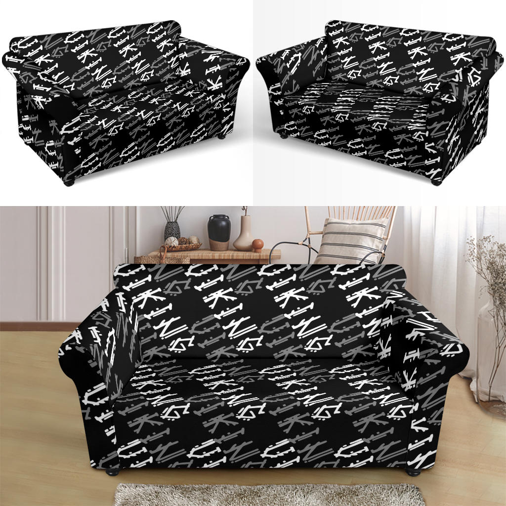 Vikings Print Design LKS306 Loveseat Couch Slipcover