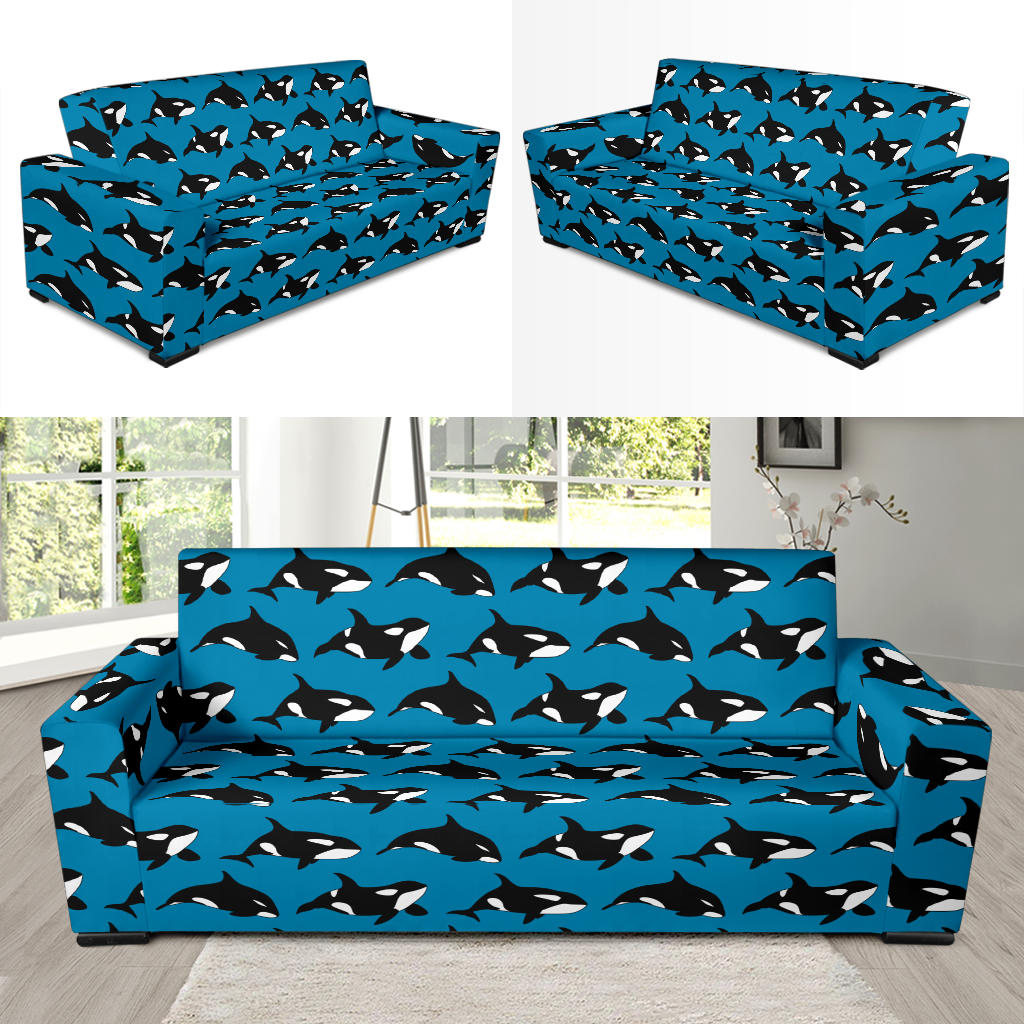 Whale Print Design LKS304 Sofa Slipcover