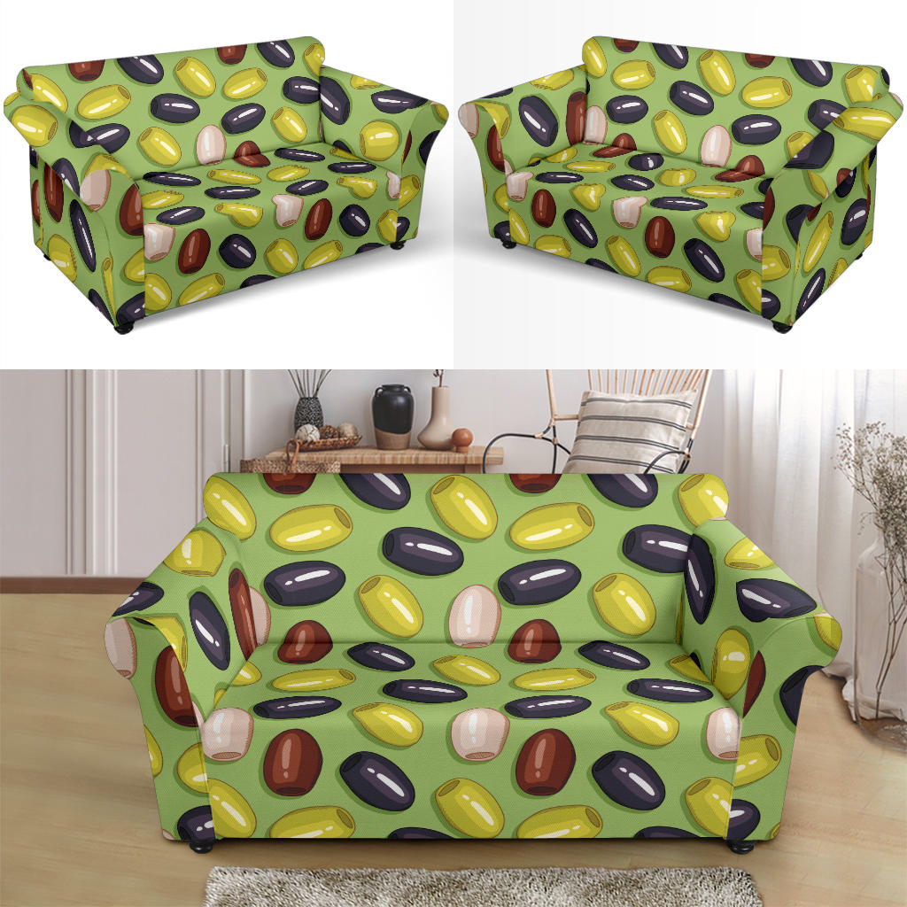 Olive Print Design LKS301 Loveseat Couch Slipcover
