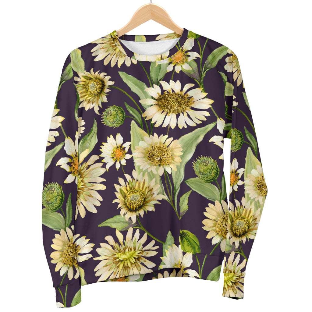 Daisy Vintage Print Pattern Men Long Sleeve Sweatshirt