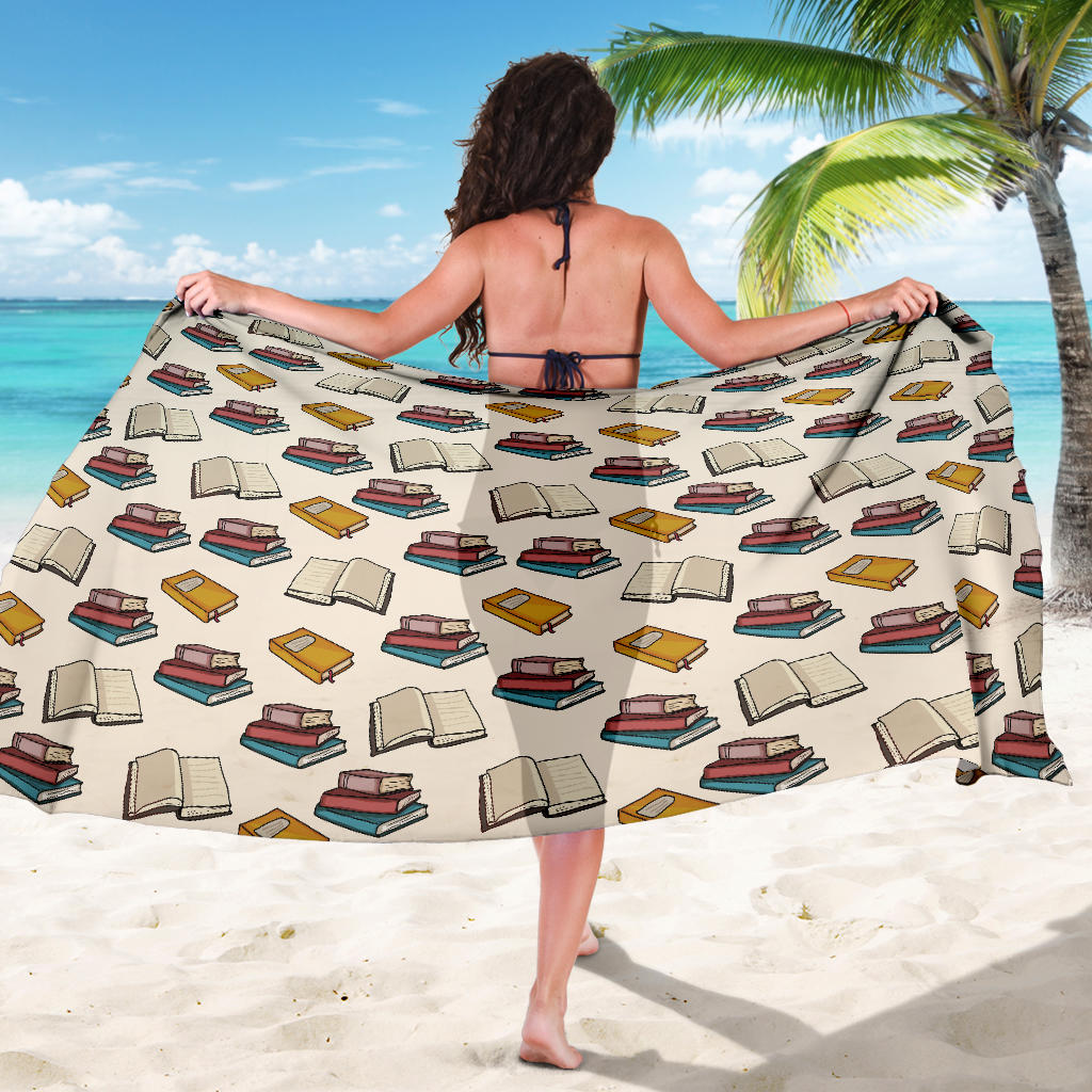 Book Pattern Print Design 04 Sarong Pareo Wrap