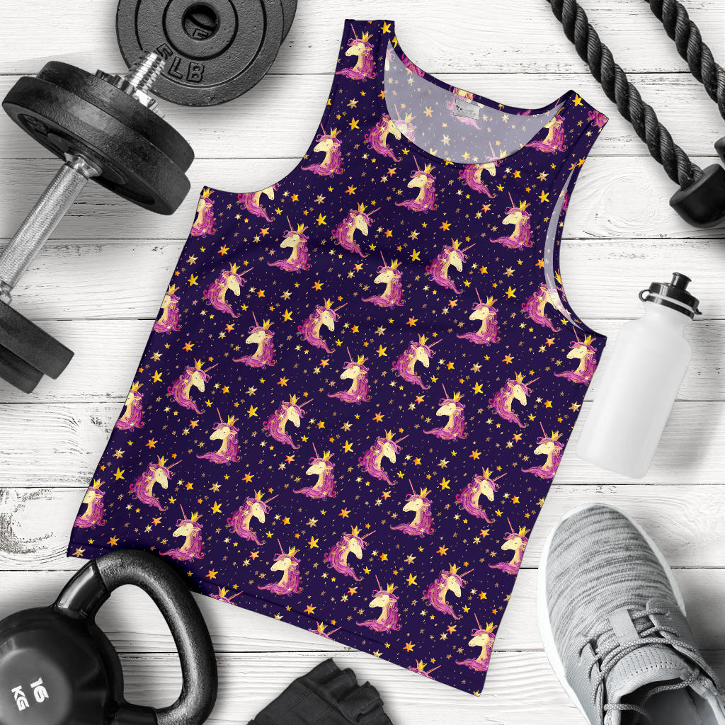 Unicorn Princess Star Sparkle Men Tank Top