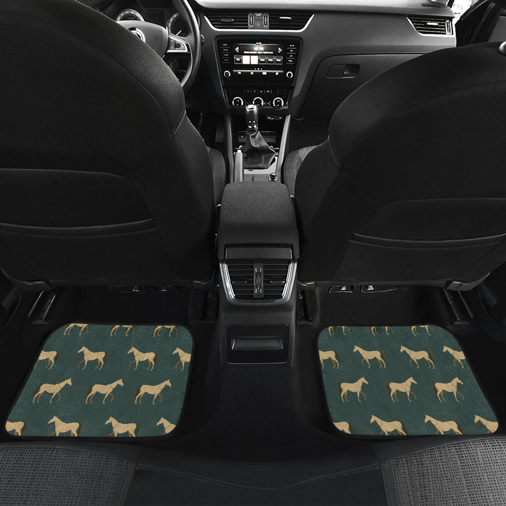 Horse Classic Themed Pattern Print Car Floor Mats Front Back