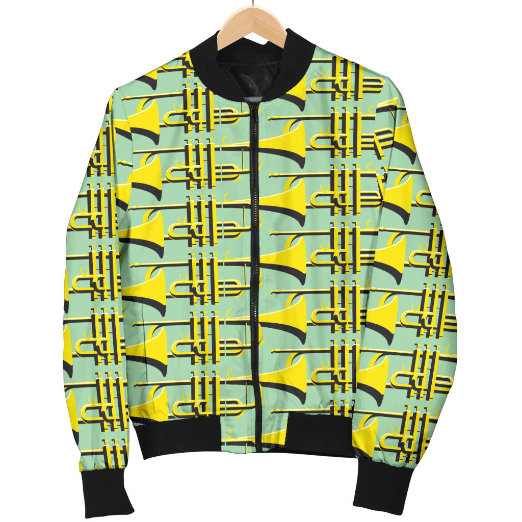 Trumpet Vintage Design Print Men Bomber Jacket