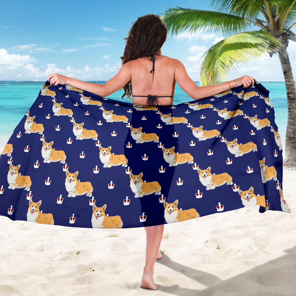Pembroke Welsh Corgis Pattern Print Design A07 Sarong Pareo Wrap
