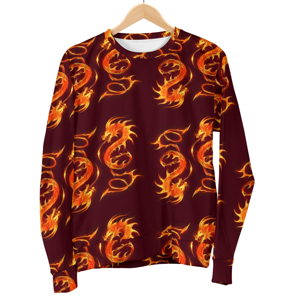 Dragons Fire Design Women Long Sleeve Sweatshirt