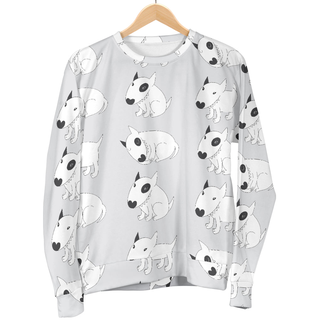 Bull Terrier hand draw Print Pattern Men Long Sleeve Sweatshirt