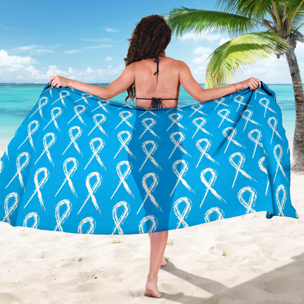 Prostate cancer Pattern Print Design A03 Sarong Pareo Wrap