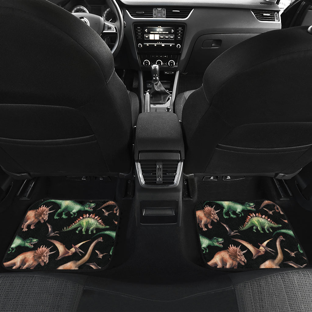 Dinosaur Print Pattern Car Floor Mats Front Back