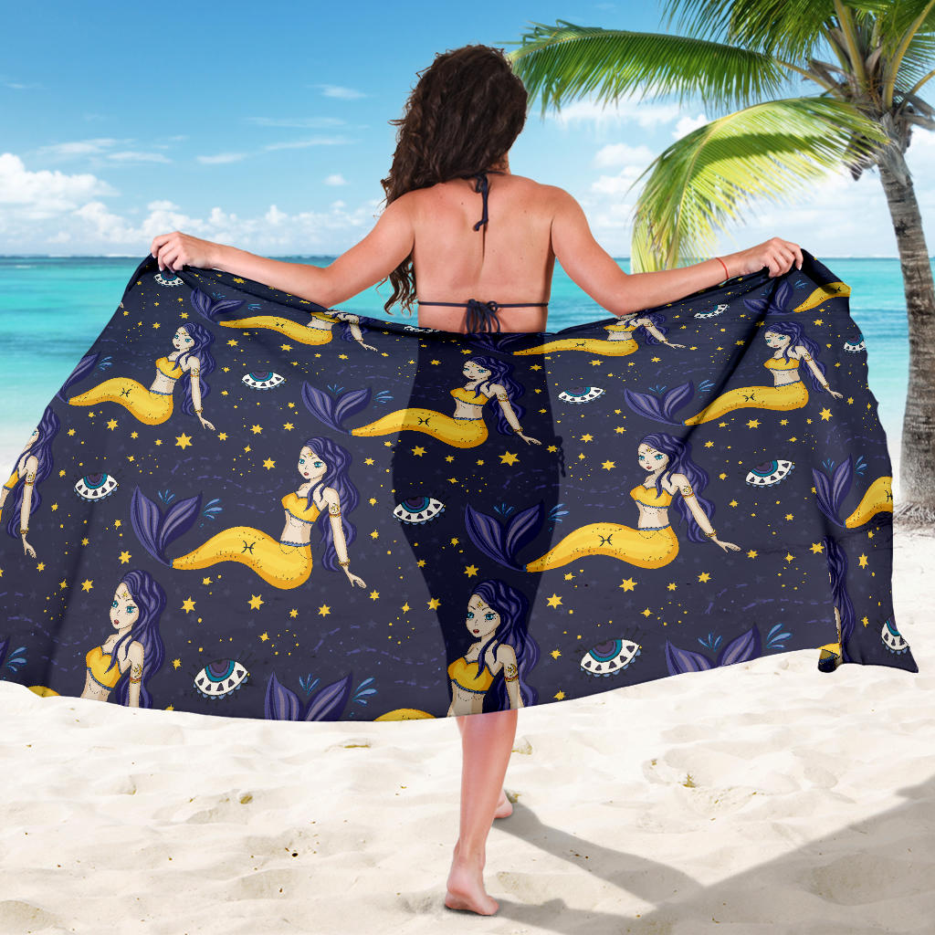 Pisces Pattern Print Design A04 Sarong Pareo Wrap