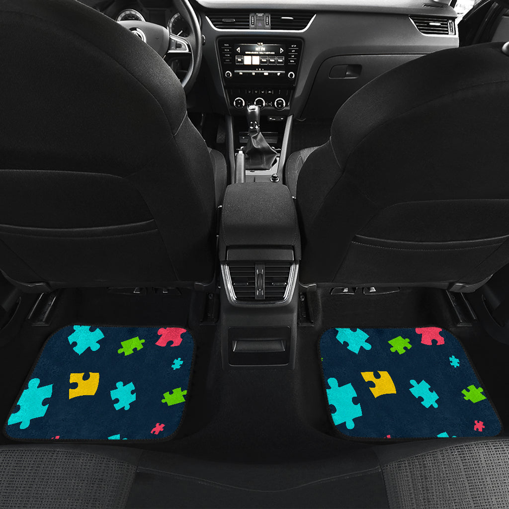 Autism Awareness Colorful Design Print Car Floor Mats Front Back