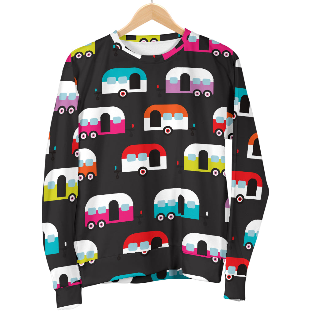 Camper Caravan Pattern Men Long Sleeve Sweatshirt