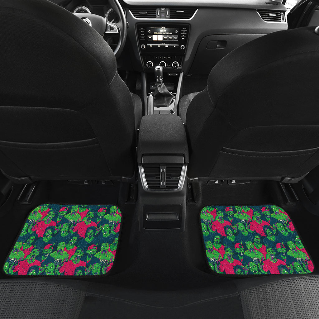 Zombie Themed Design Pattern Print Car Floor Mats Front Back