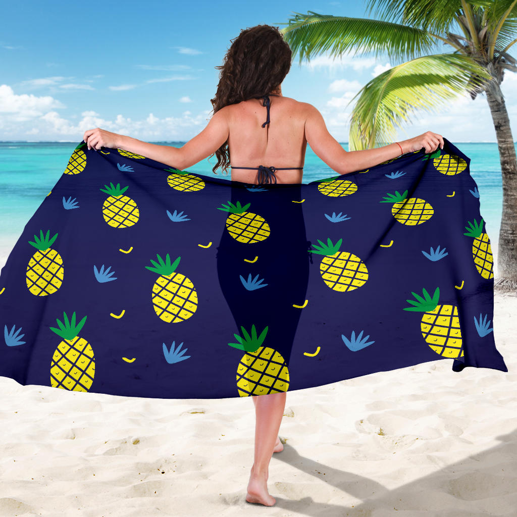 Pineapple Pattern Print Design A01 Sarong Pareo Wrap