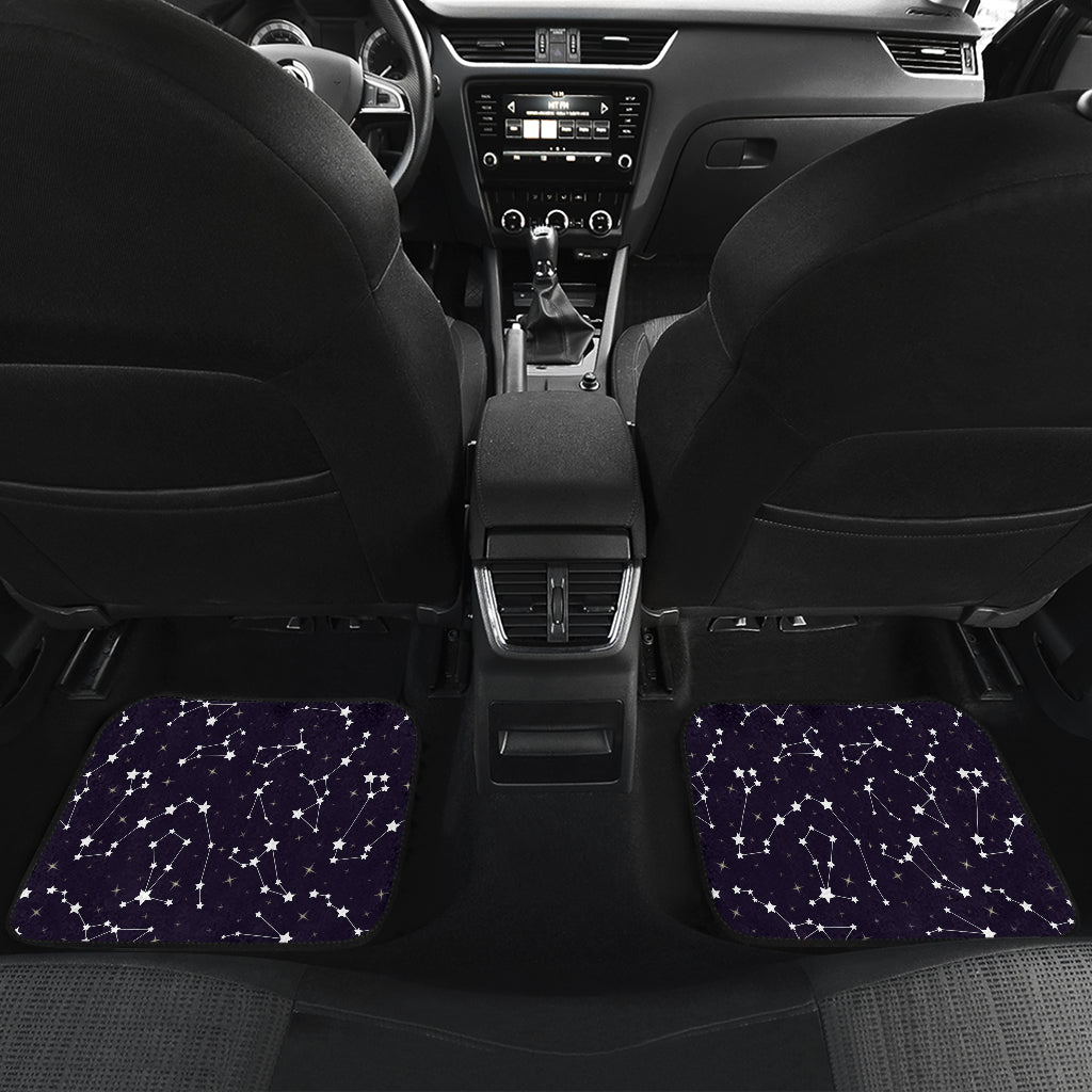 Zodiac Star Pattern Design Print Car Floor Mats Front Back