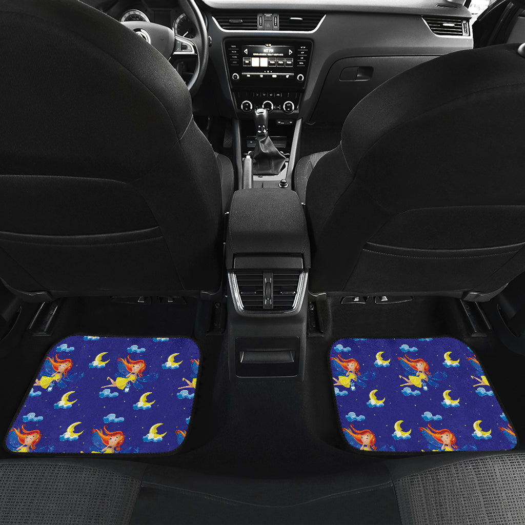 Fairy with Moon Print Pattern Car Floor Mats Front Back