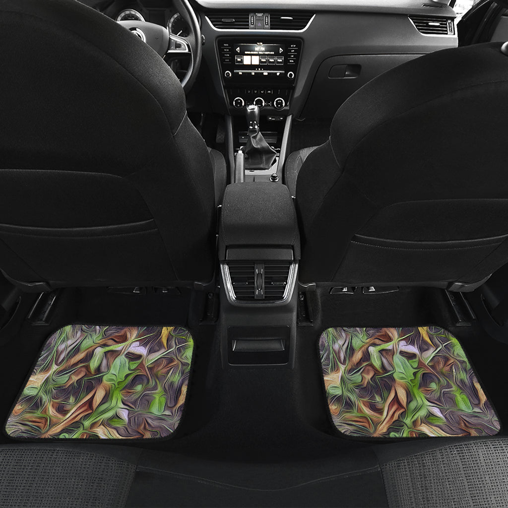 Camouflage Realistic Tree Print Car Floor Mats Front Back