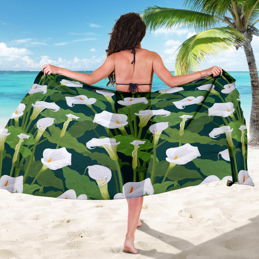 Lily Pattern Print Design 04 Sarong Pareo Wrap