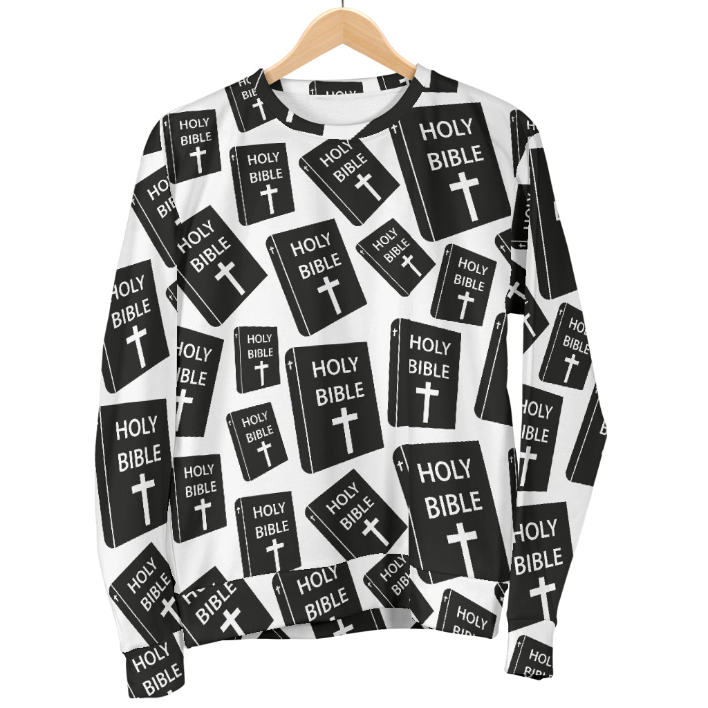 Christian Holy Bible Book Pattern Men Long Sleeve Sweatshirt