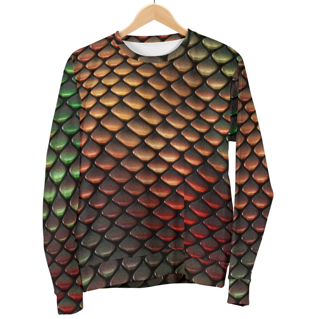 Snake Skin Colorful Print Women Long Sleeve Sweatshirt
