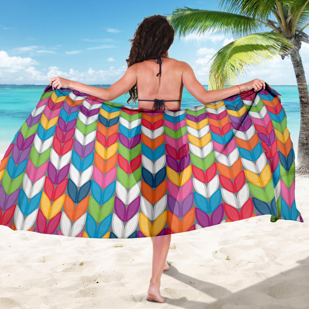 Knit Pattern Print Design 01 Sarong Pareo Wrap