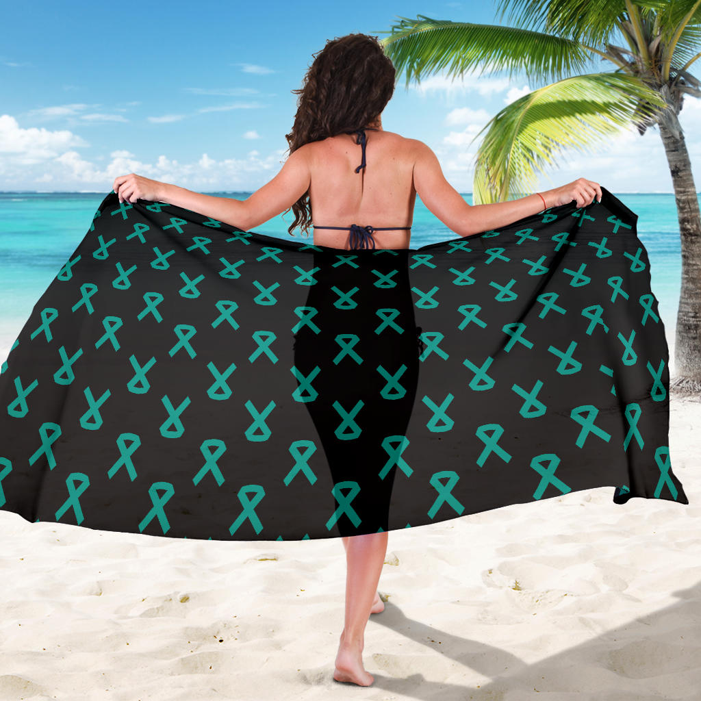 Ovarian cancer Pattern Print Design A01 Sarong Pareo Wrap
