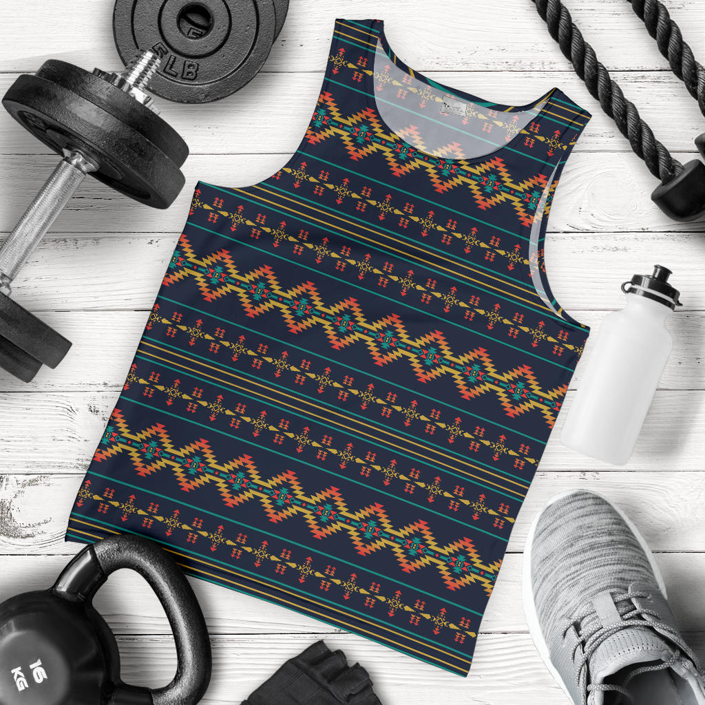 Southwest American Design Themed Print Men Tank Top