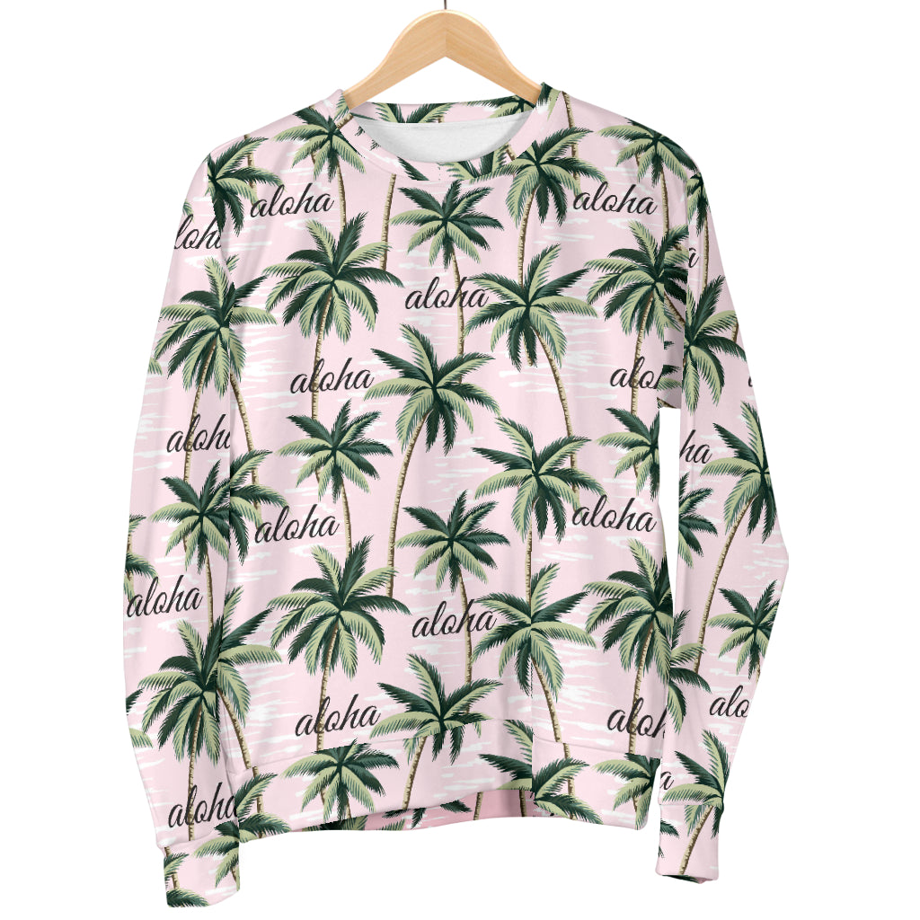 Aloha Beach Pattern Design Themed Print Women Long Sleeve Sweatshirt