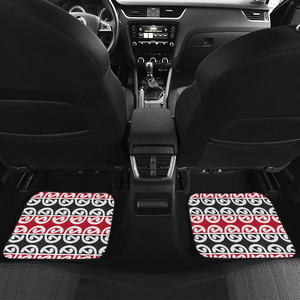 Maori Classic Themed Design Print Car Floor Mats Front Back