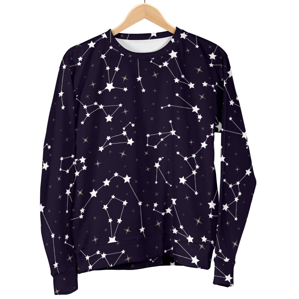 Zodiac Star Pattern Design Print Women Long Sleeve Sweatshirt