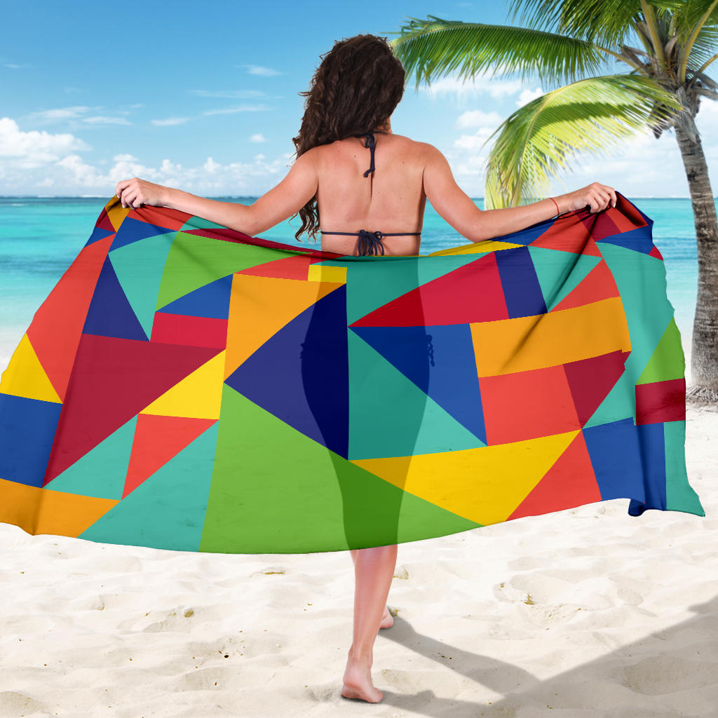 Mosaic Pattern Print Design 01 Sarong Pareo Wrap