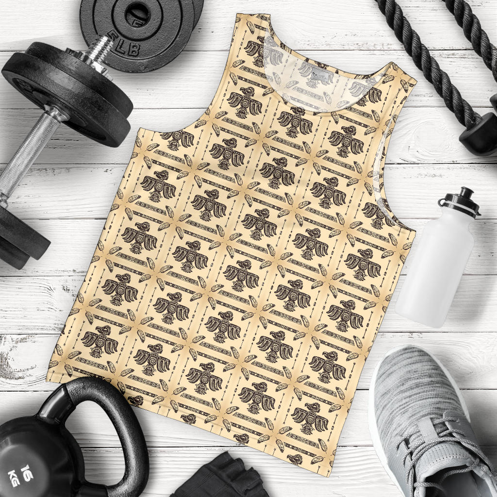 Native American Themed Design Print Men Tank Top