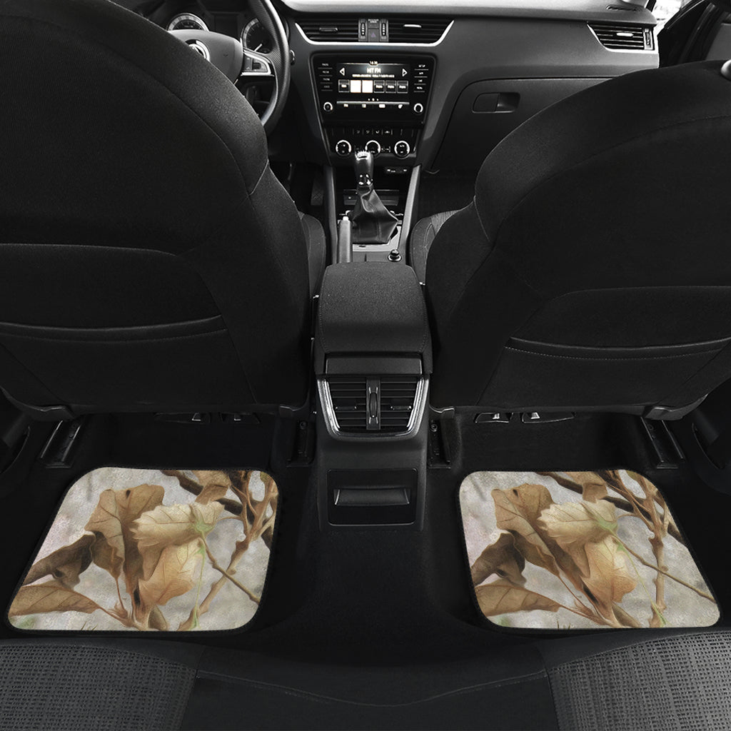 Camo Realistic Tree Forest Print Car Floor Mats Front Back
