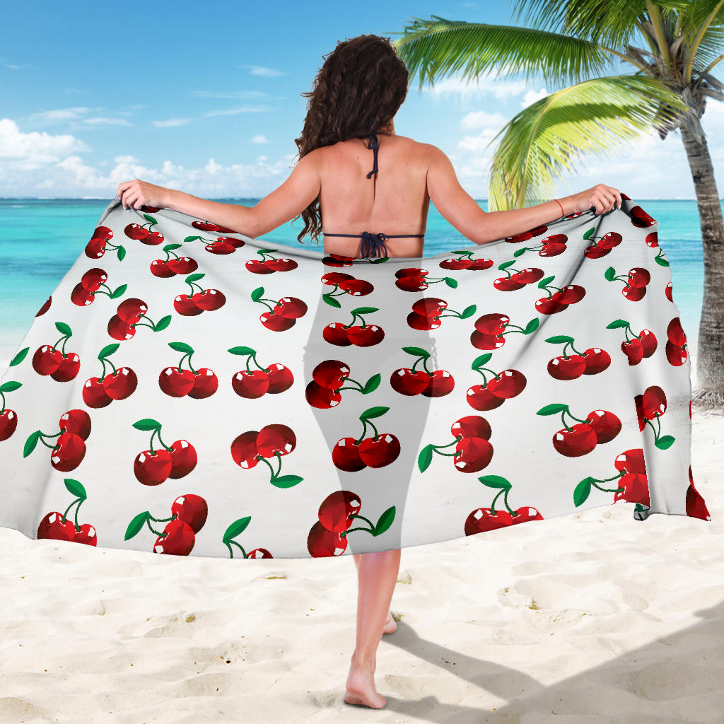 Cherry Pattern Print Design 01 Sarong Pareo Wrap