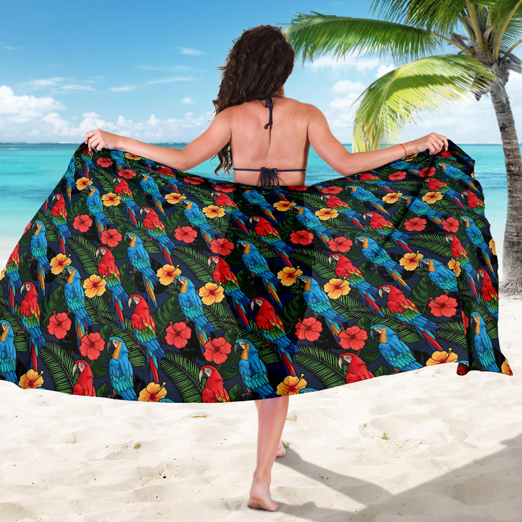 Parrot Pattern Print Design A01 Sarong Pareo Wrap
