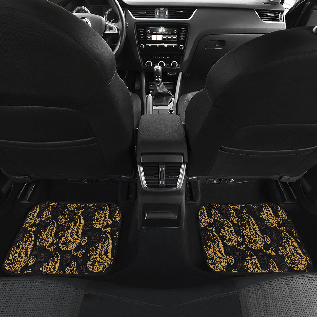 Owl Tribal Polynesian Design Print Car Floor Mats Front Back