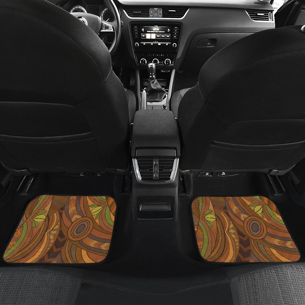 Maori Ornament Design Print Car Floor Mats Front Back