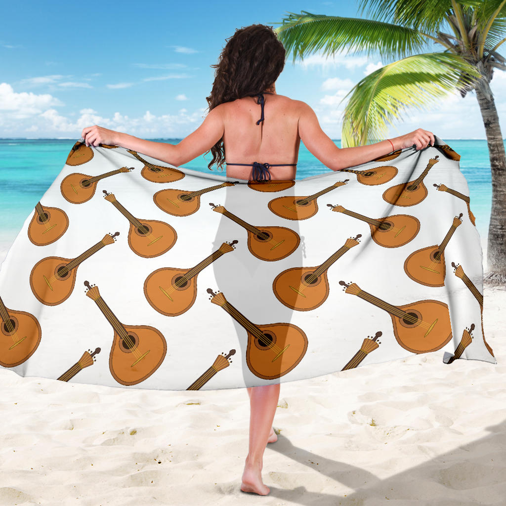 Mandolin Pattern Print Design 01 Sarong Pareo Wrap