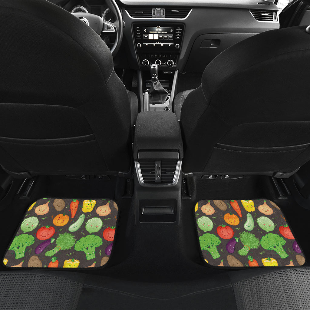 Vegan Funny Themed Design Print Car Floor Mats Front Back