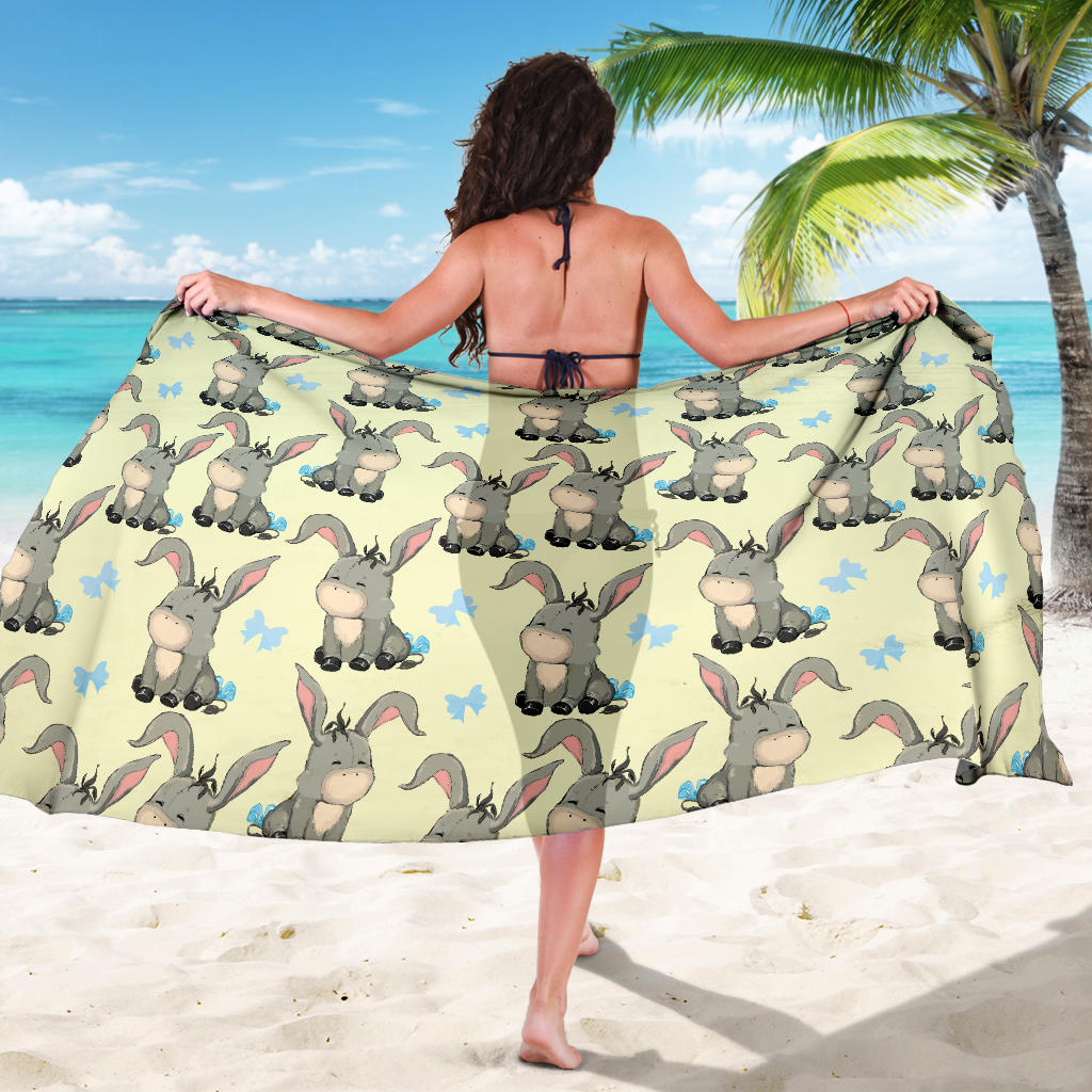 Donkey Baby Pattern Print Design 02 Sarong Pareo Wrap