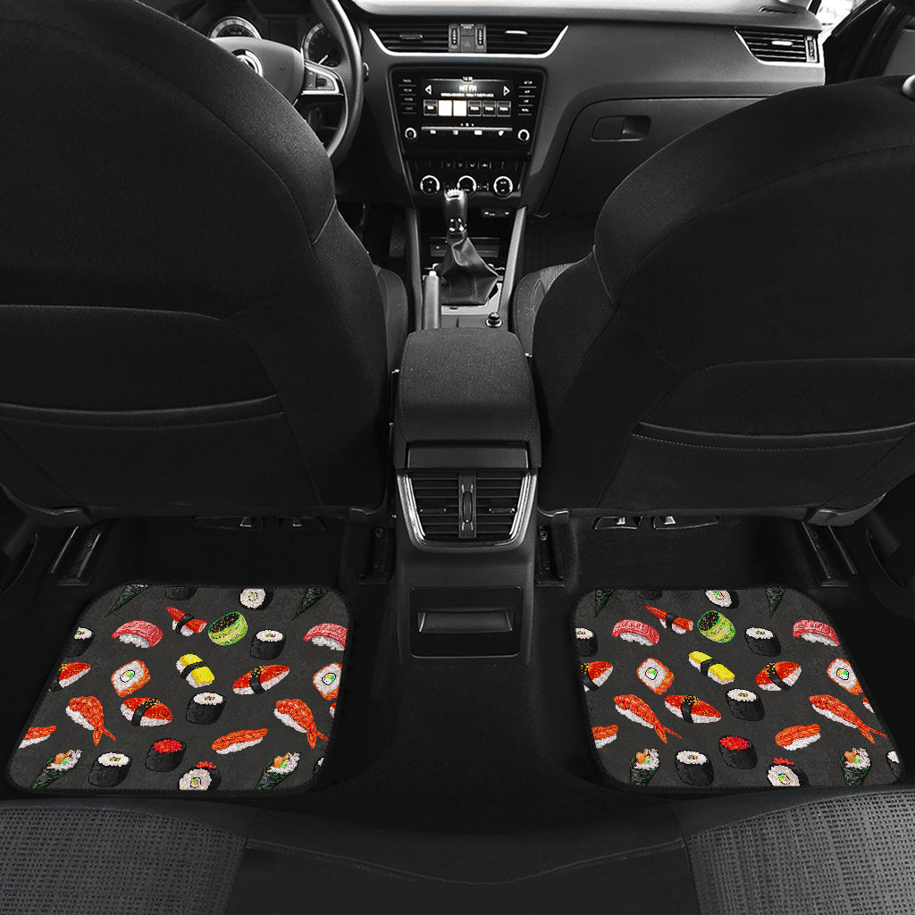 Sushi Design Print Car Floor Mats Front Back