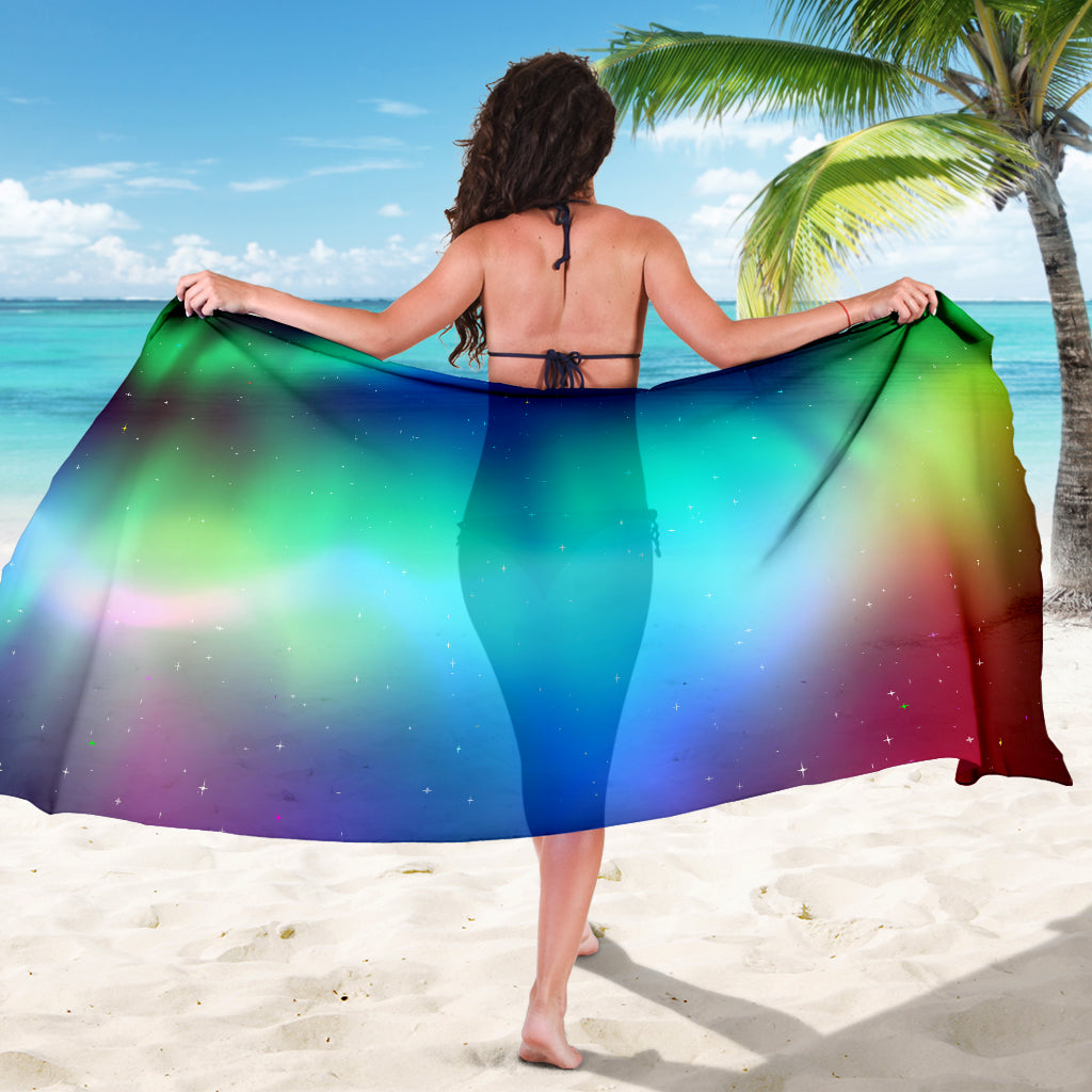 Aurora Borealis Pattern Print Design 02 Sarong Pareo Wrap